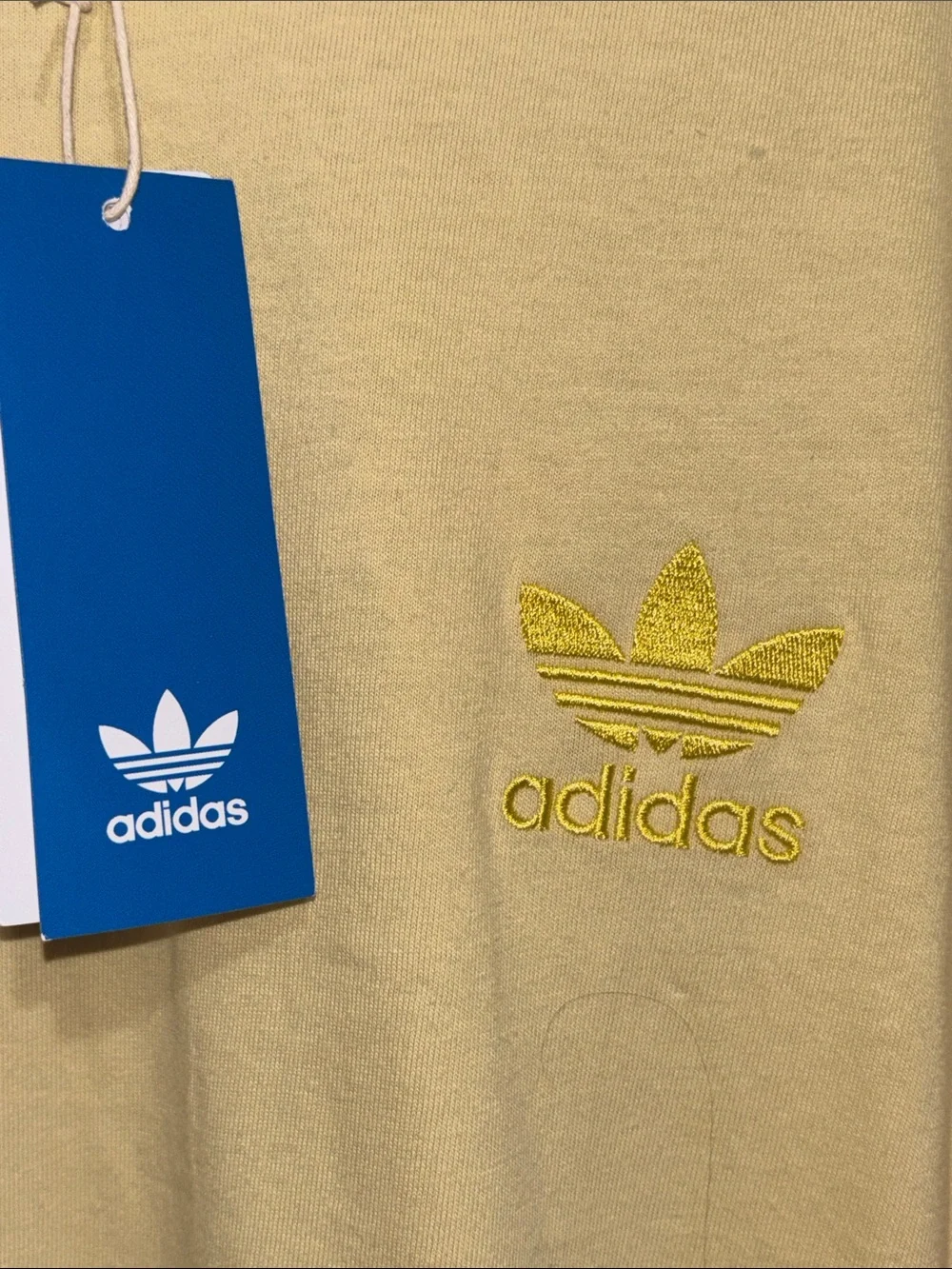 adidas Pale Yellow Tee with Bright Yellow Trim